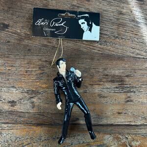 2003 EPE Elvis Presley in Black Suit Christmas Tree Ornament